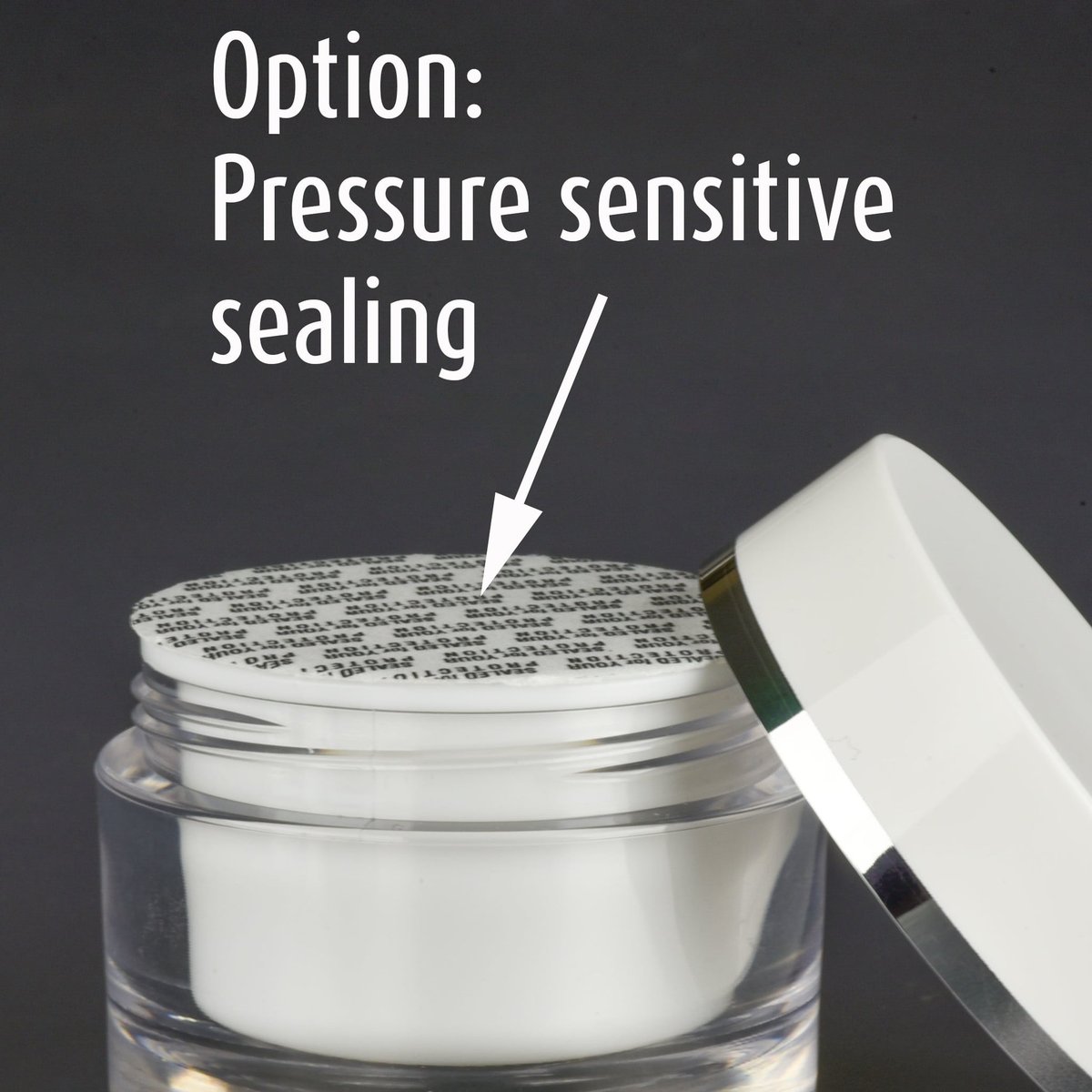 "Pressure sensitive" Einlage für Deckel 15/30 ml (Ø 47,3 mm)