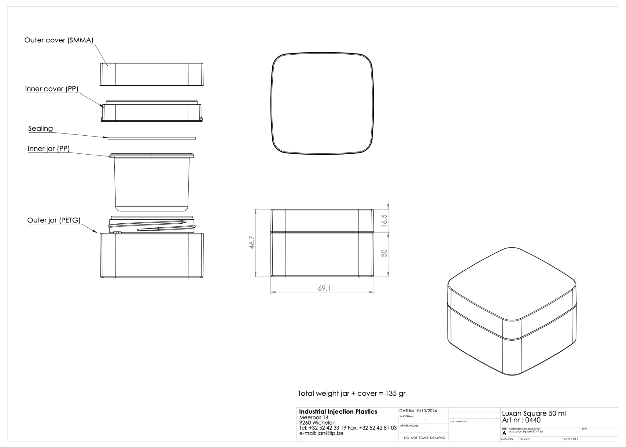 Photo du produit ou dessin technique
