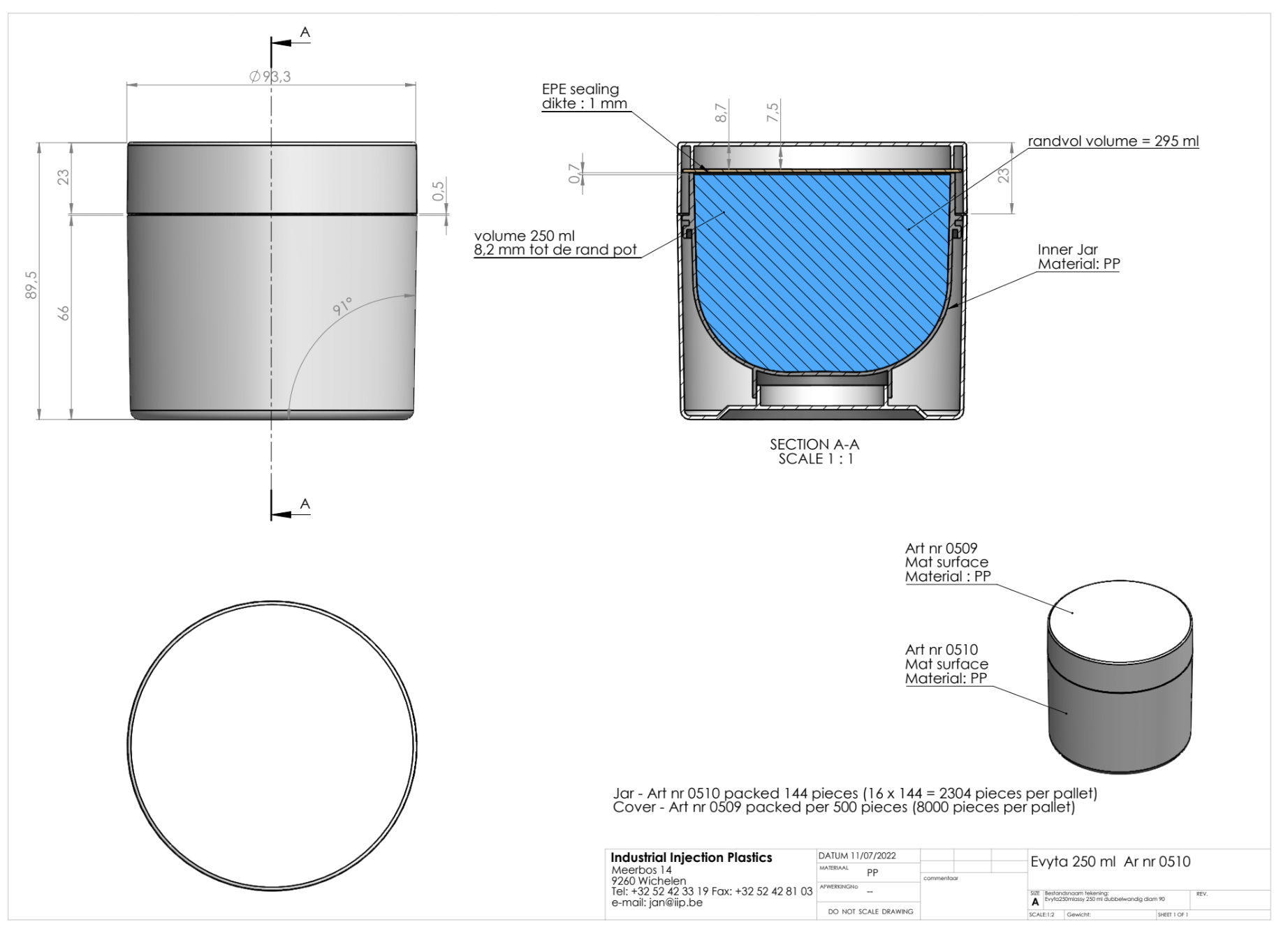 Product image or technical drawing