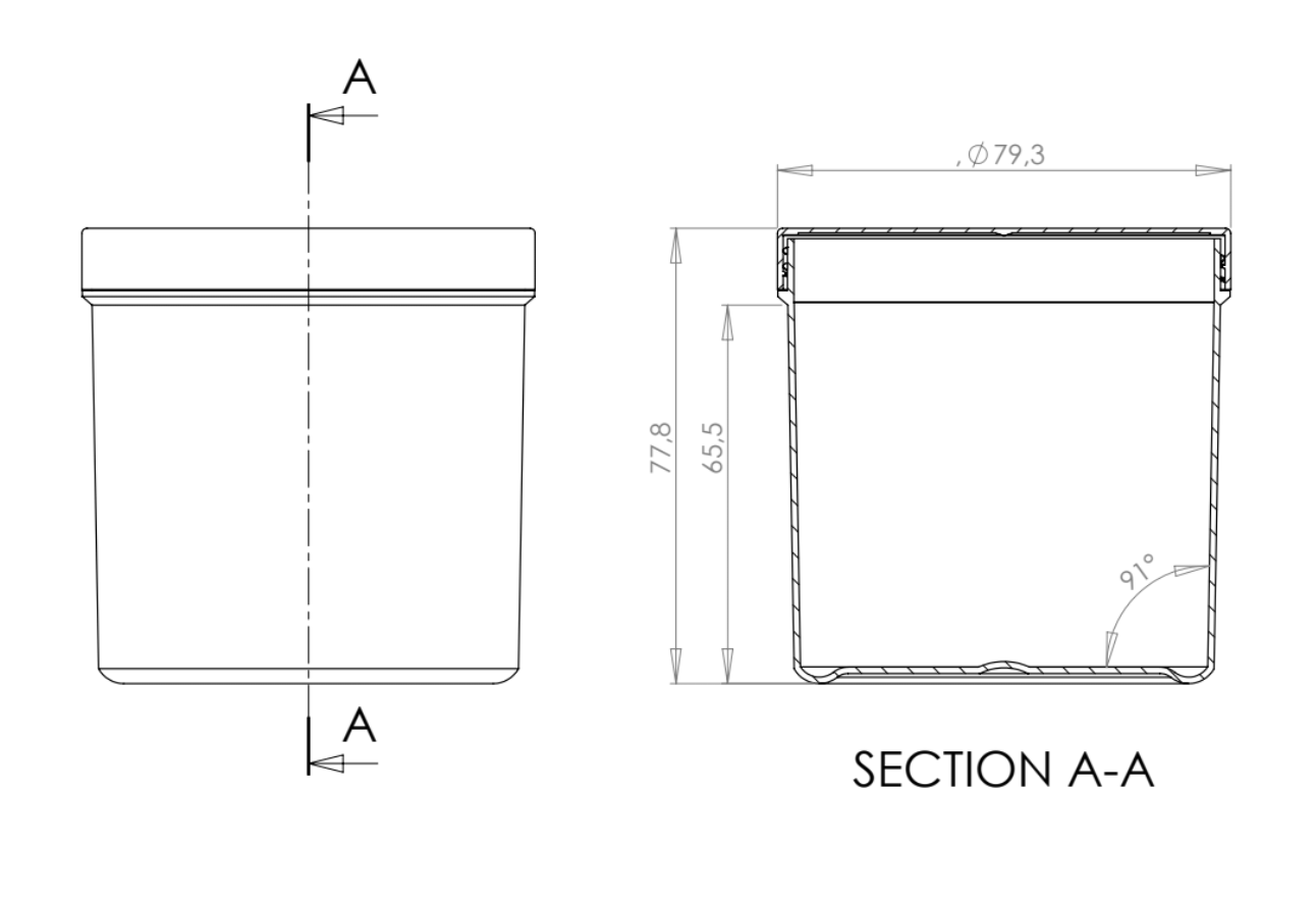 Product image or technical drawing