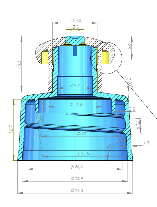 Product image or technical drawing