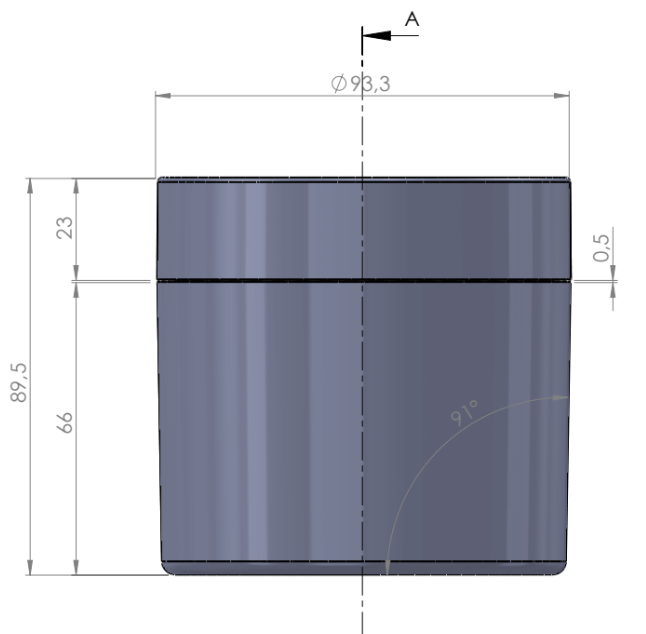 Product image or technical drawing