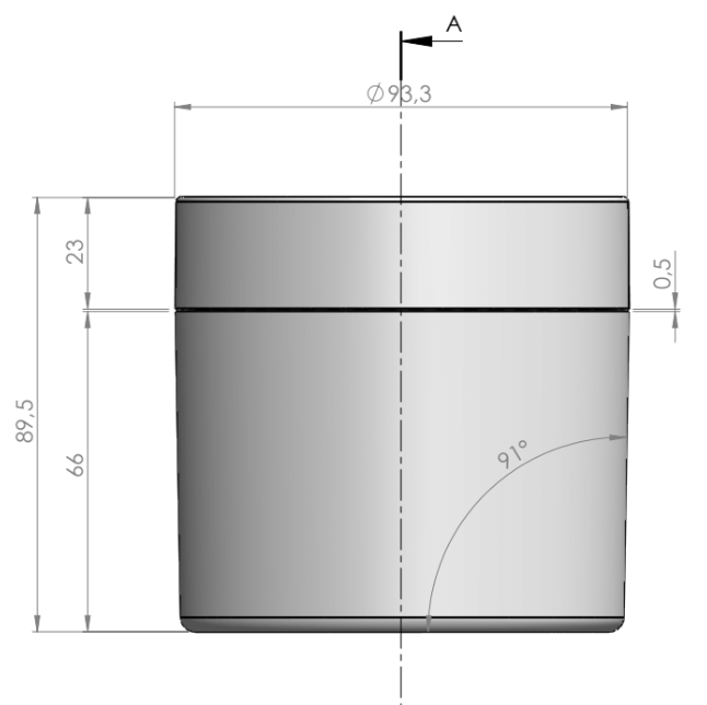 Product image or technical drawing