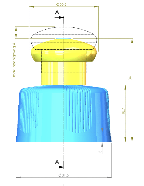 Product image or technical drawing